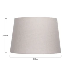 Finn Taper Natural Linen Shade - 40cm 12 Finn Taper Natural Linen Shade - 40cm -Luxe Light Shop 13191232 1184900555123194