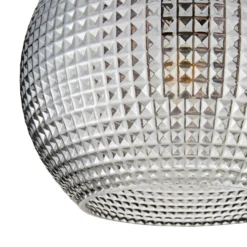 Safi Glass Flush Pendant - Chrome Smoke -Luxe Light Shop 13208300 1364896913050126