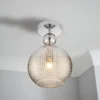 Safi Glass Flush Pendant - Chrome Smoke 1 Safi Glass Flush Pendant - Chrome Smoke -Luxe Light Shop 13208300 7964896912950154
