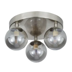 Orb 3 Light Flush Pendant - Nickel Smoke 9 Orb 3 Light Flush Pendant - Nickel Smoke -Luxe Light Shop 13208301 1314896913783191