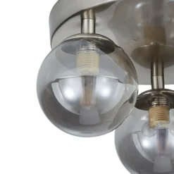 Orb 3 Light Flush Pendant - Nickel Smoke 10 Orb 3 Light Flush Pendant - Nickel Smoke -Luxe Light Shop 13208301 1774896913823073