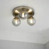 Orb 3 Light Flush Pendant - Nickel Smoke -Luxe Light Shop 13208301 1784896913741920