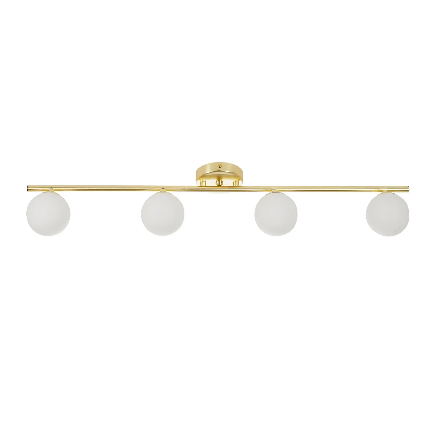 Orb 4 Lamp Spotlight Bar - Brass & Opal 5 Orb 4 Lamp Spotlight Bar - Brass & Opal - Image 3