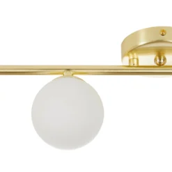 Orb 4 Lamp Spotlight Bar - Brass & Opal 10 Orb 4 Lamp Spotlight Bar - Brass & Opal -Luxe Light Shop 13208303 6624896913017300
