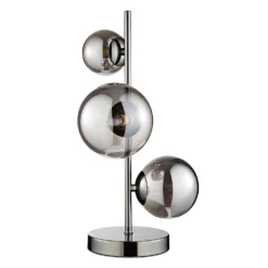 Orb II 3 Light Table Lamp - Black Chrome Smoke -Luxe Light Shop 13208307 1974896912977685