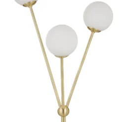 Orb 3 Light Floor Lamp - Brass & Opal -Luxe Light Shop 13208308 1284896913045569