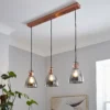 Decan 3 Light Diner Pendant - Smoke & Copper -Luxe Light Shop 13208313 2004896913172751