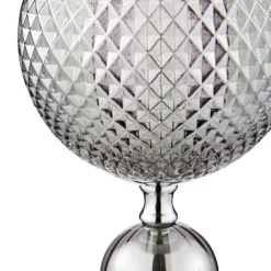 Safi Glass Table Lamp - Chrome Smoke -Luxe Light Shop 13208315 1104896913061442