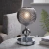 Safi Glass Table Lamp - Chrome Smoke -Luxe Light Shop 13208315 1194896912947988