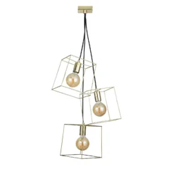 Edge 3 Light Cluster Pendant - Polished Brass -Luxe Light Shop 13208317 1164896913210392