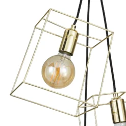 Edge 3 Light Cluster Pendant - Polished Brass -Luxe Light Shop 13208317 1774896913248390