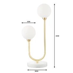 House Beautiful Delta Marble Table Lamp - Brass & Opal 11 House Beautiful Delta Marble Table Lamp - Brass & Opal -Luxe Light Shop 13208324 1614927260646677