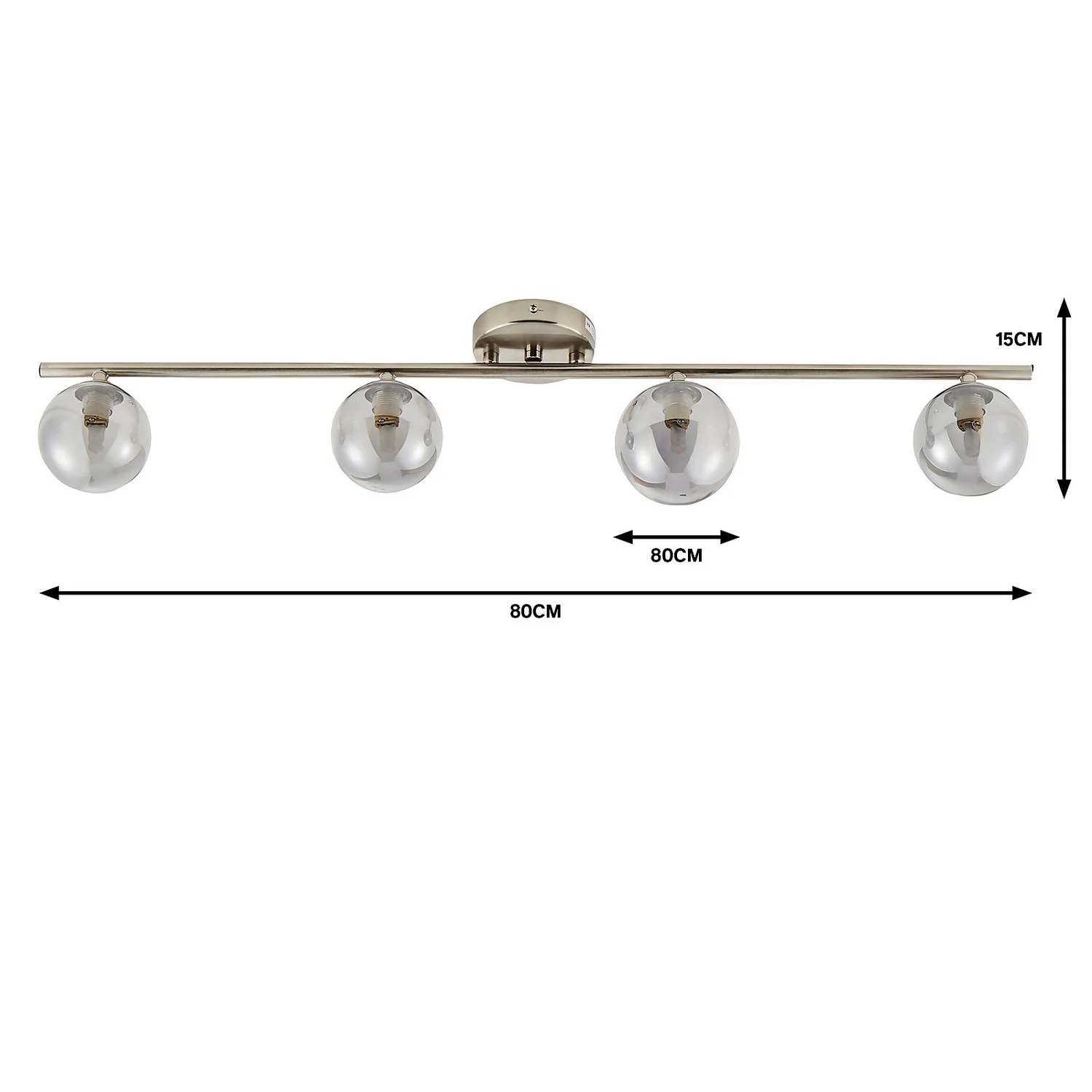 Orb 4 Lamp Spotlight Bar - Nickel Smoke 7 Orb 4 Lamp Spotlight Bar - Nickel Smoke - Image 5