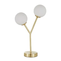 Orb 2 Light Table Lamp - Brass & Opal 10 Orb 2 Light Table Lamp - Brass & Opal -Luxe Light Shop 13208335 3214896913551828