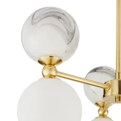 House Beautiful Delta 3 Light Marble Pendant - Brass & Opal 10 House Beautiful Delta 3 Light Marble Pendant - Brass & Opal -Luxe Light Shop 13208336 1634927241741295