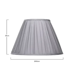 Raye Dove Pleated Taper Silk Shade - 40cm 14 Raye Dove Pleated Taper Silk Shade - 40cm -Luxe Light Shop 13222466 2074946175871221