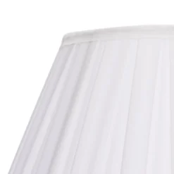Raye White Pleated Taper Silk Shade - 40cm -Luxe Light Shop 13222468 3234901095622427