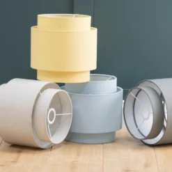 Finn Tier Drum Lemon Linen Shade - 25cm 16 Finn Tier Drum Lemon Linen Shade - 25cm -Luxe Light Shop 13222470 4994944148444968
