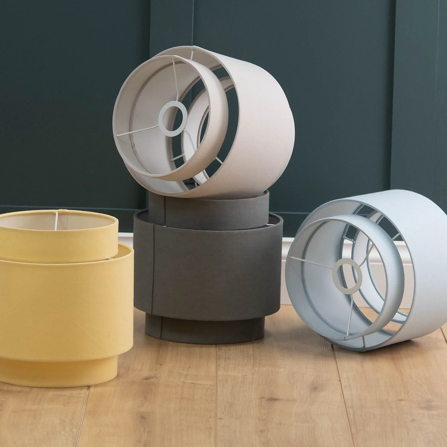 Finn Tier Drum Lemon Linen Shade - 25cm 10 Finn Tier Drum Lemon Linen Shade - 25cm - Image 8