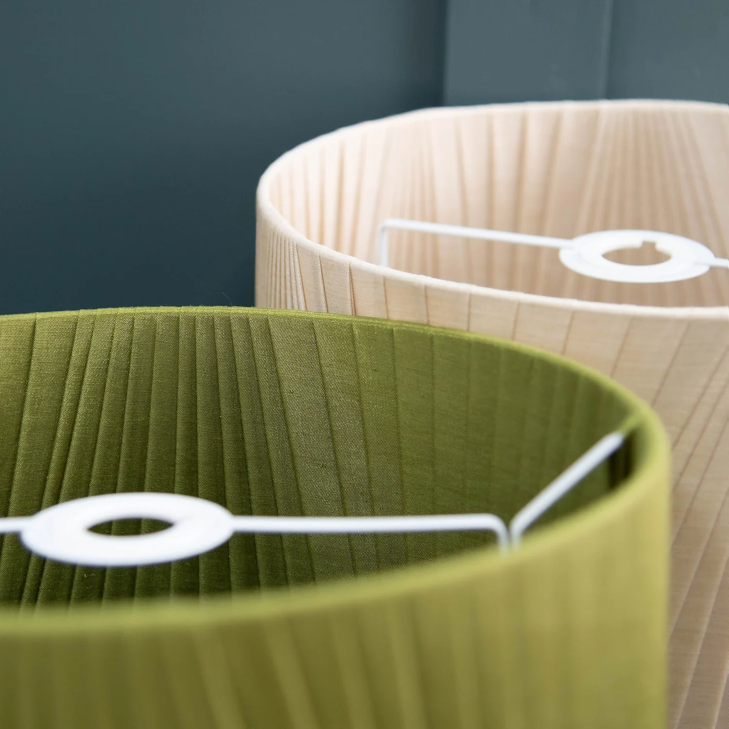 Raye Champagne Drum Pleated Silk Shade - 45cm 11 Raye Champagne Drum Pleated Silk Shade - 45cm - Image 9