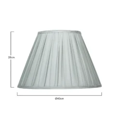 Raye Duck Egg Pleated Taper Silk Shade - 40cm -Luxe Light Shop 13222473 1264946174524248