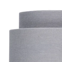 Finn Tier Drum Flint Linen Shade - 25cm -Luxe Light Shop 13222475 1274901095692036