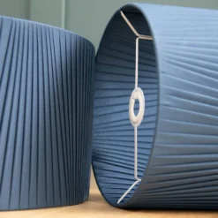 Raye Peacock Drum Pleated Silk Shade - 45cm -Luxe Light Shop 13222476 1764944148498860