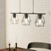 EGLO Mardyke Glass Steel 3L Pendant Light -Luxe Light Shop 13438800 1304910930291193