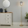Pearl Frosted Floor Lamp - Navy -Luxe Light Shop 13445401 2125042048109636