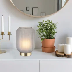 Pearl Frosted Table Lamp - Navy -Luxe Light Shop 13445407 2075042048294196