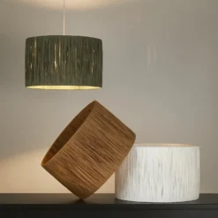 Raffia Easy Fit 35cm Shade - White -Luxe Light Shop 13445409 7914956834826386