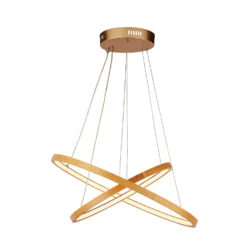 Malibu LED Double Ring Ceiling Pendant Light - Bamboo -Luxe Light Shop 13445411 1305042050470411