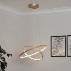 Malibu LED Double Ring Ceiling Pendant Light - Bamboo -Luxe Light Shop 13445411 1705042050562130