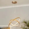 Malibu LED Double Ring Ceiling Pendant Light - Bamboo -Luxe Light Shop 13445411 6255042050381215