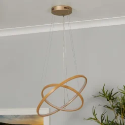 Malibu LED Double Ring Ceiling Pendant Light - Bamboo -Luxe Light Shop 13445411 9095042050438938