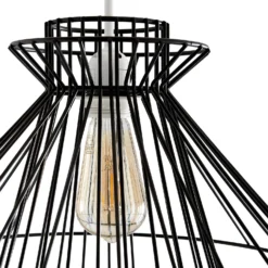 Dalston Wire Easy Fit Light Shade - Black -Luxe Light Shop 13453792 1574915323304872