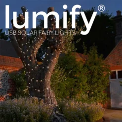 Lumify USB Solar Fairy Lights - White 300 LED'S 5 Lumify USB Solar Fairy Lights - White 300 LED'S -Luxe Light Shop 13489398 1094978604360301