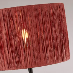 Raffia Floor Lamp - Pink & Black 11 Raffia Floor Lamp - Pink & Black -Luxe Light Shop 13525817 1584956834985629