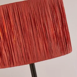 Raffia Table Lamp - Pink & Black -Luxe Light Shop 13525822 1364956834971019