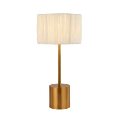 Raffia Table Lamp - White & Gold -Luxe Light Shop 13525827 6144956834906486
