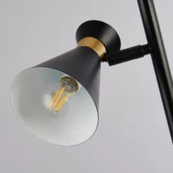 Balham 3 Light Floor Lamp - Black & Brass -Luxe Light Shop 13525828 1995042072957418