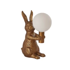Rabbit Table Lamp - Gold & Glass -Luxe Light Shop 13528281 1454956834744003