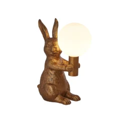 Rabbit Table Lamp - Gold & Glass -Luxe Light Shop 13528281 1874956834715131