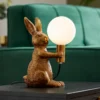 Rabbit Table Lamp - Gold & Glass -Luxe Light Shop 13528281 2005009393262033