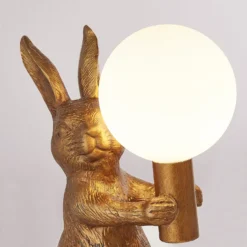 Rabbit Table Lamp - Gold & Glass -Luxe Light Shop 13528281 9214956834768027
