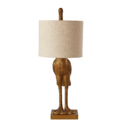 Crane Table Lamp - Gold & Oatmeal -Luxe Light Shop 13528282 1874956834568215