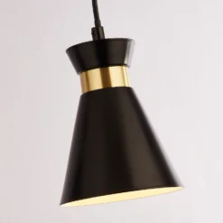 Balham 3 Light Diner Bar Light - Black & Brass -Luxe Light Shop 13528465 2695042092159797