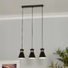 Balham 3 Light Diner Bar Light - Black & Brass