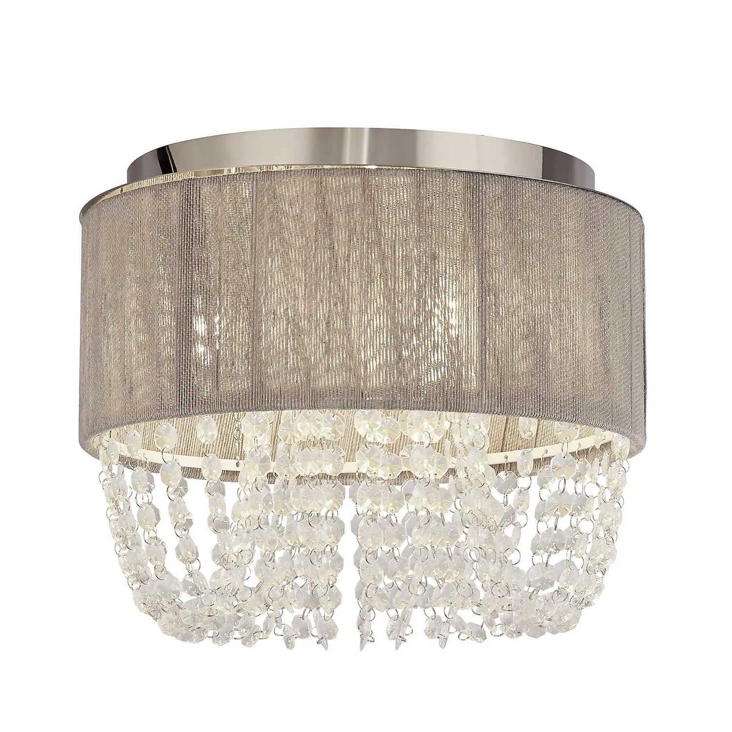 Bellano 3 Light Flush Ceiling Light - Grey 4 Bellano 3 Light Flush Ceiling Light - Grey - Image 2