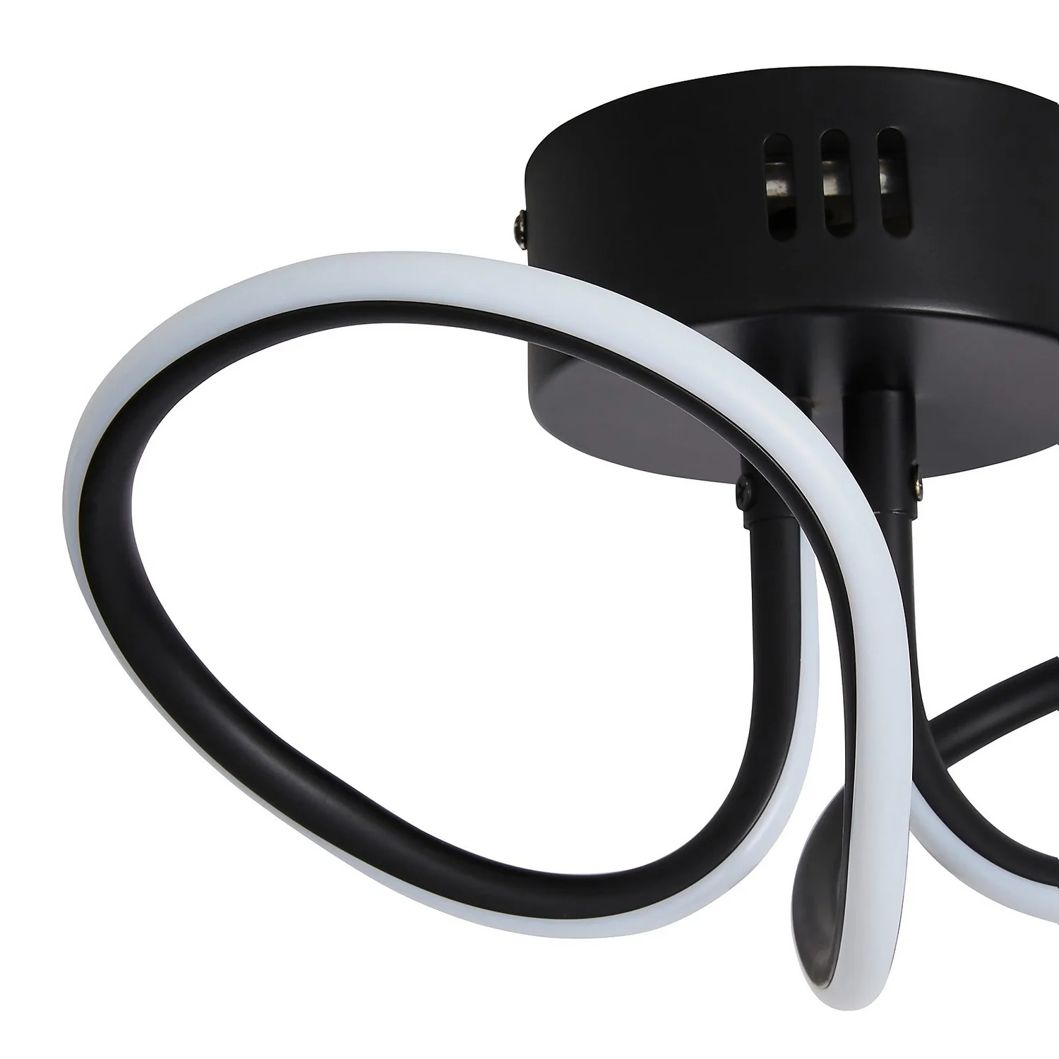 Holden LED Looped Semi Flush Ceiling Light - Black 6 Holden LED Looped Semi Flush Ceiling Light - Black - Image 4